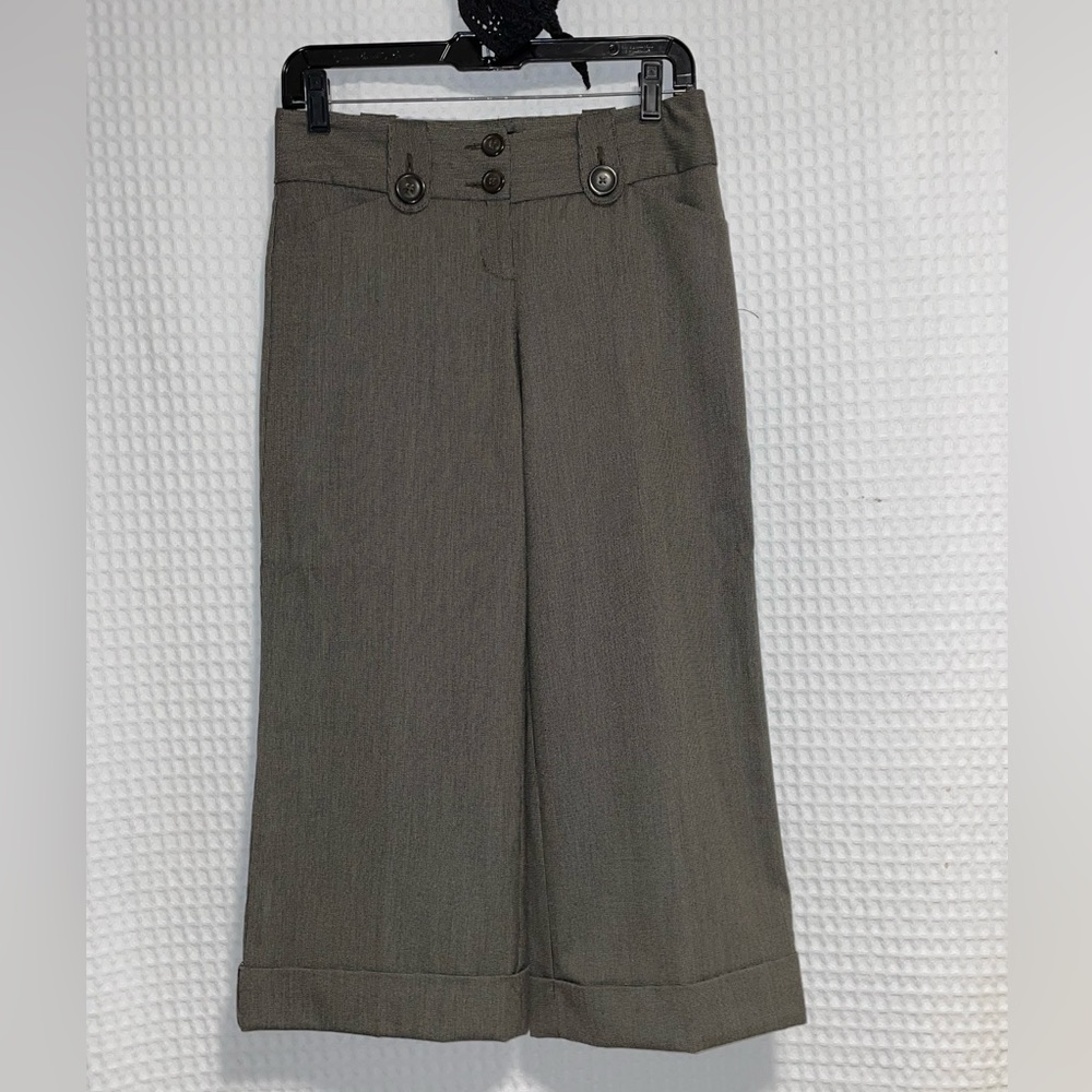 Express Design Studio Editor Gaucho Pants Brown S… - image 3